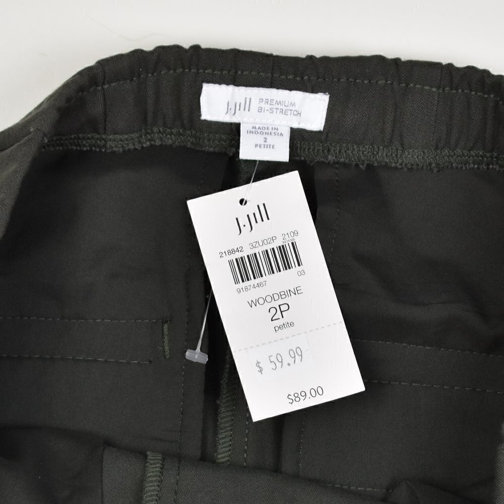 J. Jill Bi-Stretch Slim Leg Pants Woodbine Olive Green NEW 2p - Picture 7 of 7